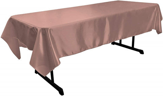 Polyester Bridal Satin Table Tablecloth (Dusty Rose