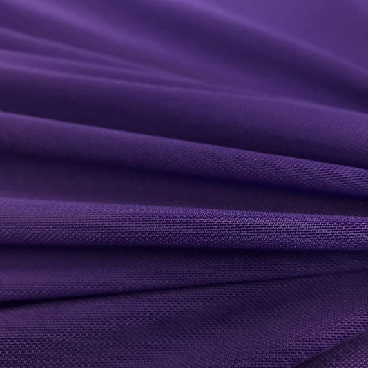 Solid Stretch Power Mesh Fabric Nylon Spandex (1 Yard, Purple)