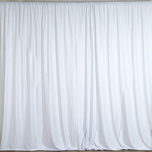 Polyester Backdrop Drape Curtain Panel - (White,