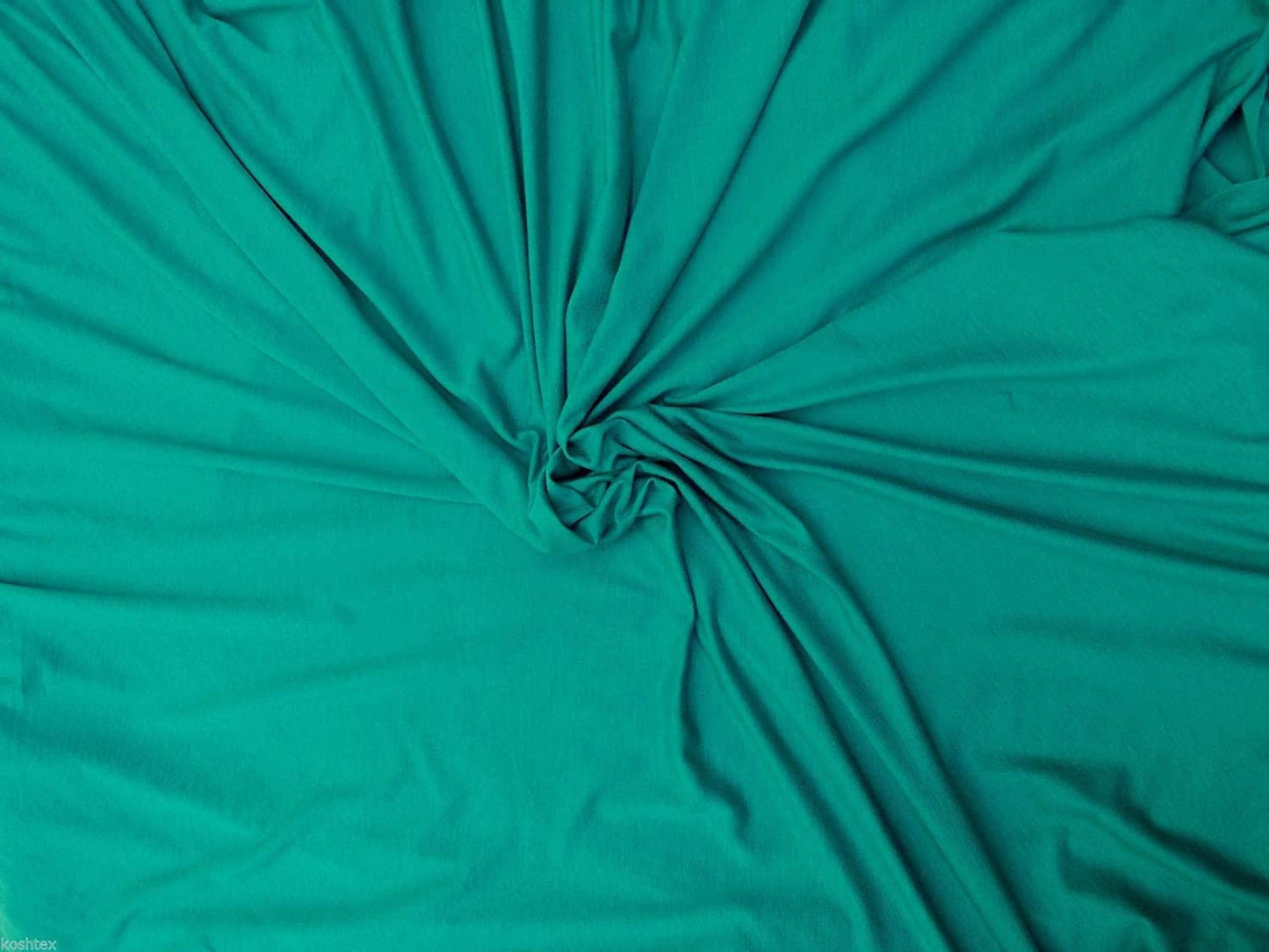 58/60" Wide, 95% Cotton 5% Spandex, Cotton Jersey Spandex Knit Blend, 4 Way Stretch Fabric (Jade, 1 Yard)