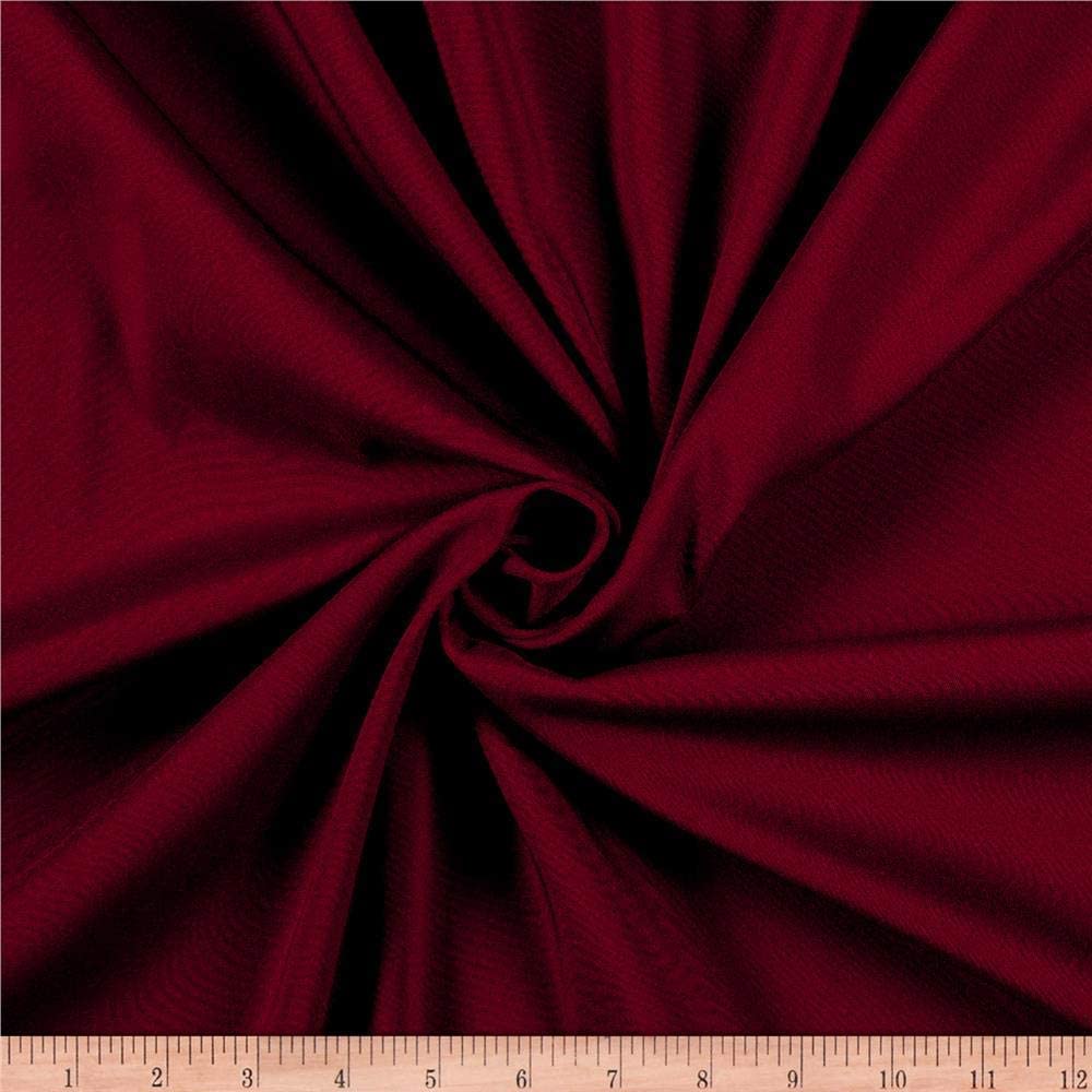 Spandex, Stretch L'Amour Satin Fabric (Wine 637, 1 Yard)