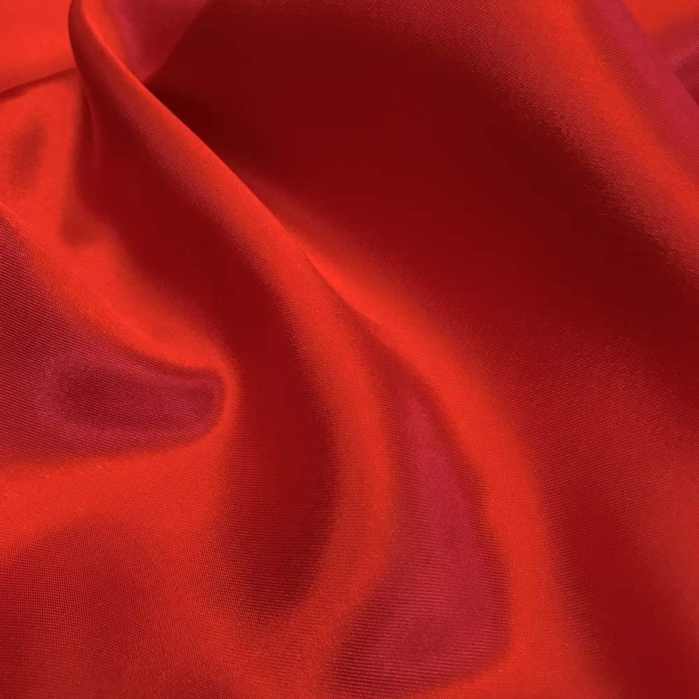 100% Polyester Soft Bridal Charmeuse Satin Fabric (Red # 22,