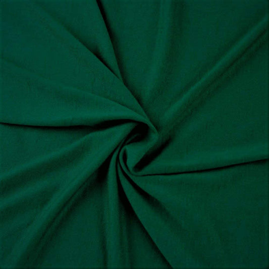 58/60" Wide, 95% Cotton 5% Spandex, Cotton Jersey Spandex Knit Blend, 4 Way Stretch Fabric (Hunter Green, 1 Yard)