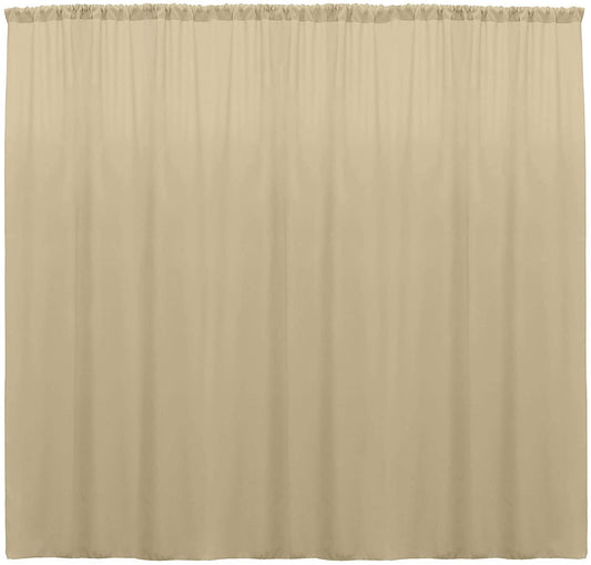 Polyester Backdrop Drape Curtain Panel - (Beige,