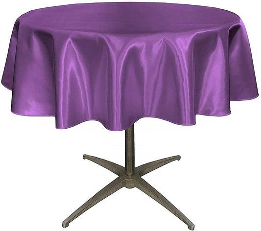 Bridal Satin Table Overlay, for Small Coffee Table (Purple,
