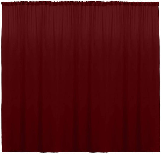 Polyester Backdrop Drape Curtain Panel - (Cranberry,