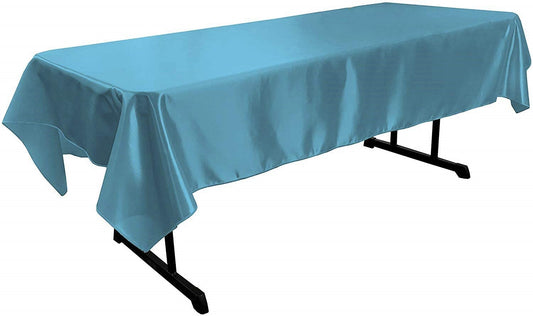 Polyester Bridal Satin Table Tablecloth (Turquoise,