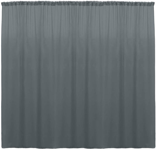 Polyester Backdrop Drape Curtain Panel - (Charcoal,
