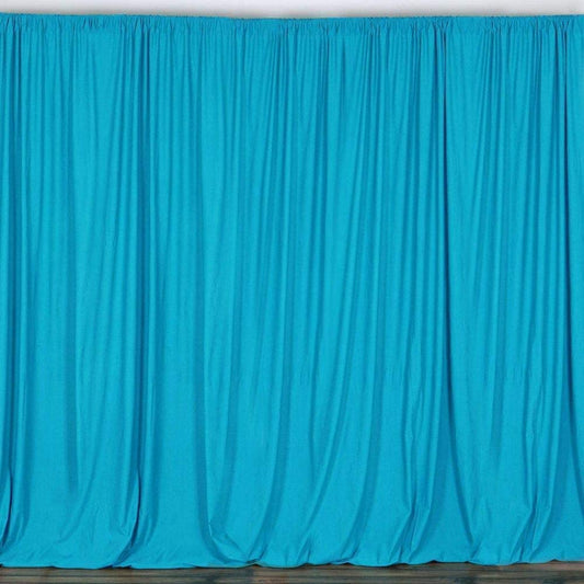 Polyester Backdrop Drape Curtain Panel - (Turquoise,