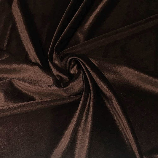 Upholstery Royal Velvet Fabric, 100% Polyester Upholstery Fabric (1 Yard, Brown)