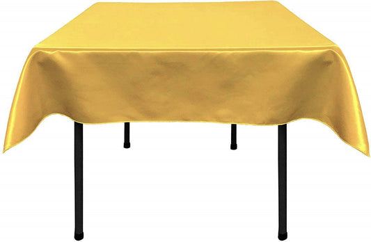 Polyester Bridal Satin Table Tablecloth (Yellow,