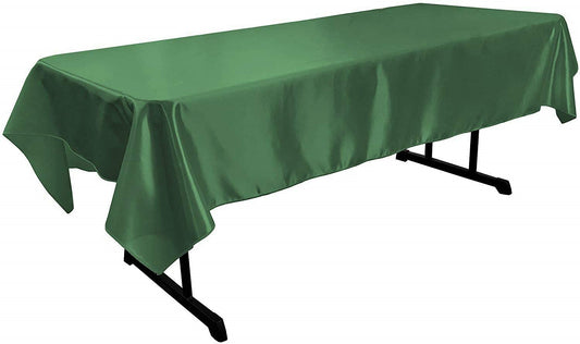 Polyester Bridal Satin Table Tablecloth (Emerald Green,