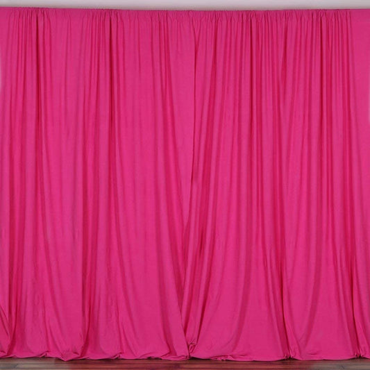 Polyester Backdrop Drape Curtain Panel - (Fuchsia,