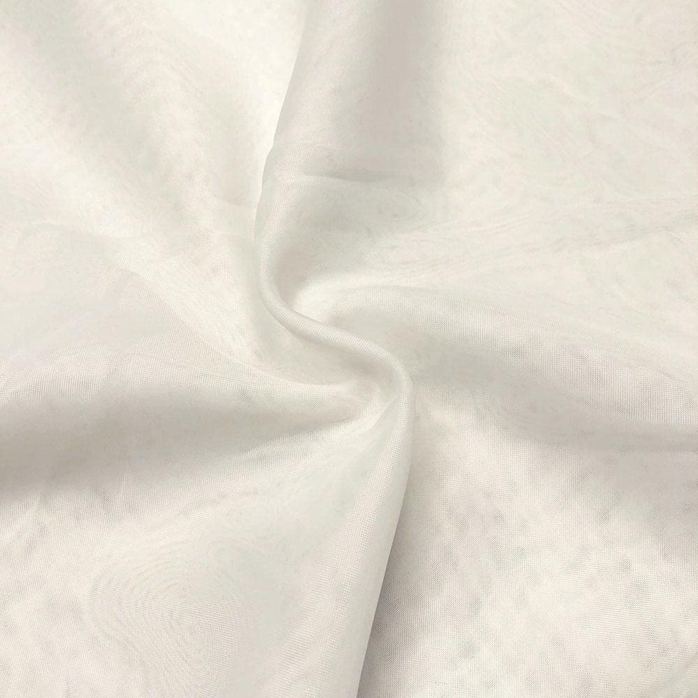 Sheer Voile Chiffon Fabric Draping Panels | Voile Fabric - 120" Wide | Use for Backdrop Curtain 10 Feet Wide. (Ivory, by The Yard Folded)