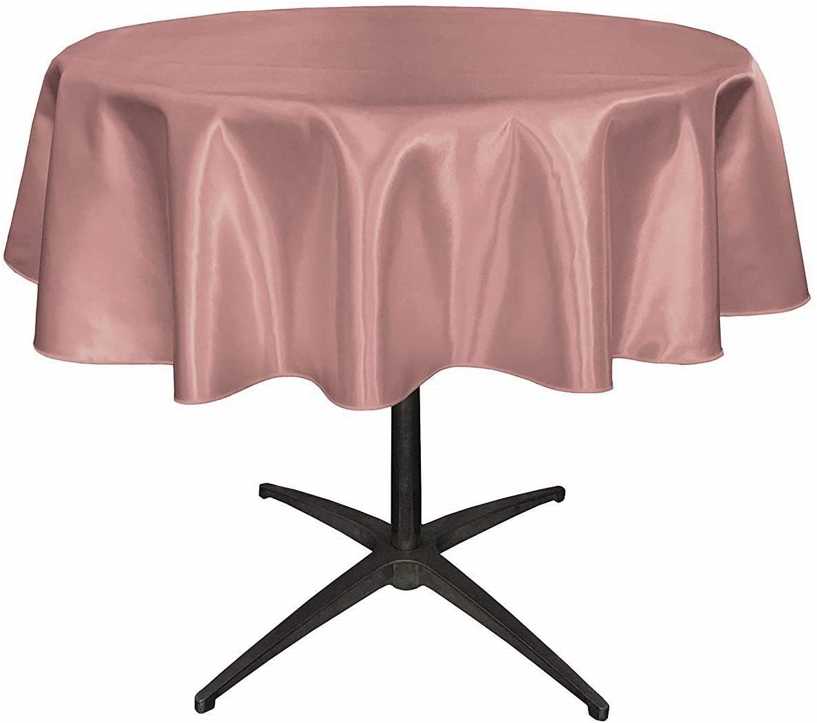 Bridal Satin Table Overlay, for Small Coffee Table (Dusty Rose,