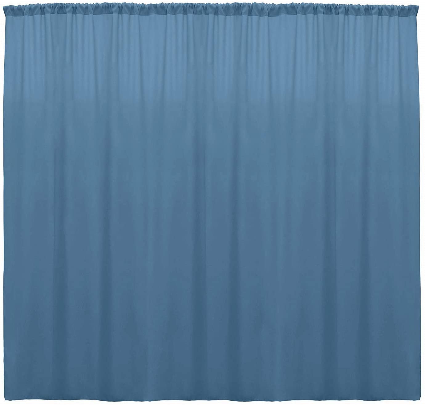 Polyester Backdrop Drape Curtain Panel - (Steel Blue,