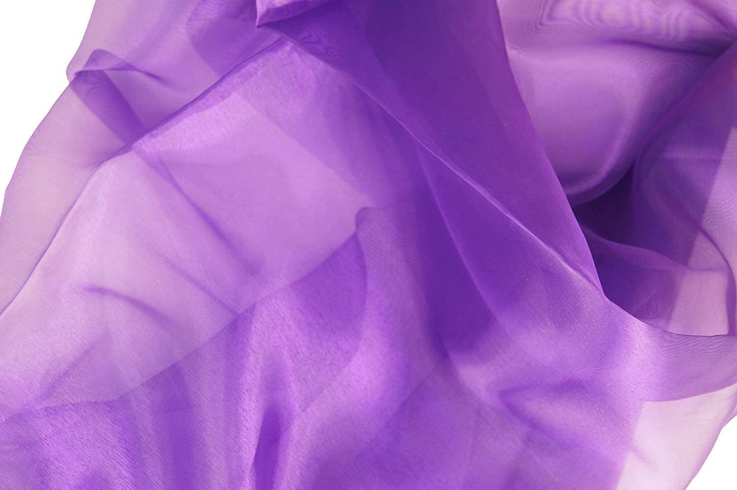 60" Wide Polyester Light Weight Crystal Organza Fabric (Purple, 1 Yard)