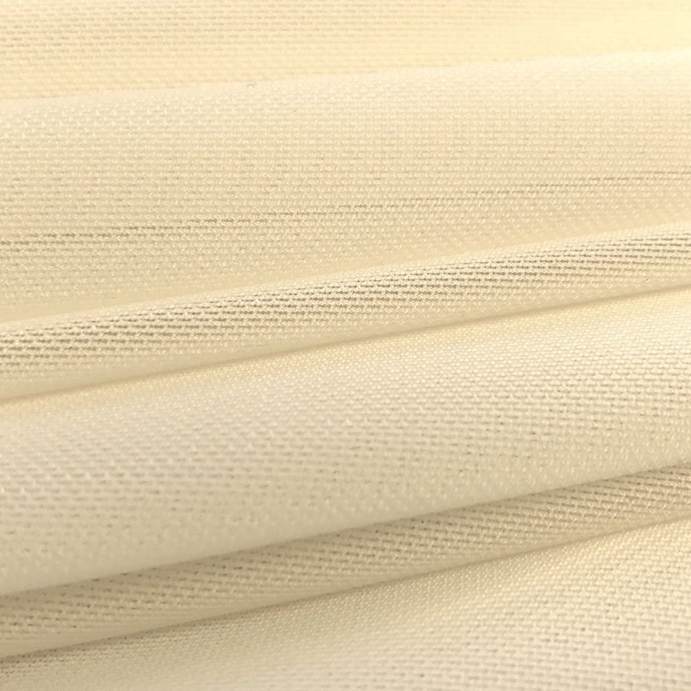 Solid Stretch Power Mesh Fabric Nylon Spandex (1 Yard, Beige)