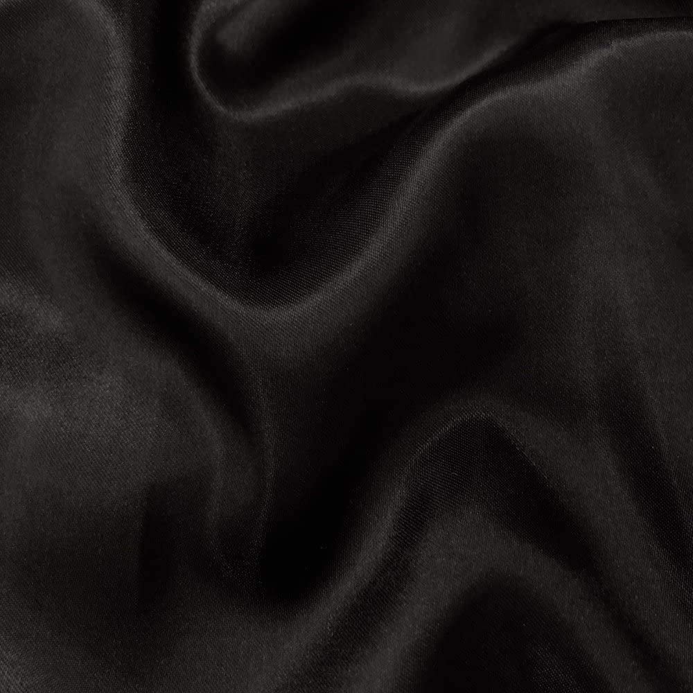 100% Polyester Soft Bridal Charmeuse Satin Fabric (Black # 51,