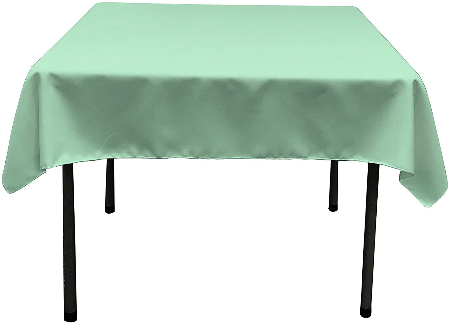 Polyester Poplin Washable Square Tablecloth, Stain and Wrinkle Resistant Table Cover Mint