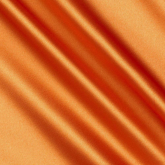 Spandex Light Weight Silky Stretch Charmeuse Satin Fabric (Orange 431,