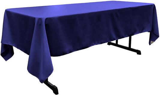 Polyester Poplin Washable Rectangular Tablecloth, Stain and Wrinkle Resistant Table Cover Fabric Table Cloth for Dinning, Kitchen, Party, Royal Blue