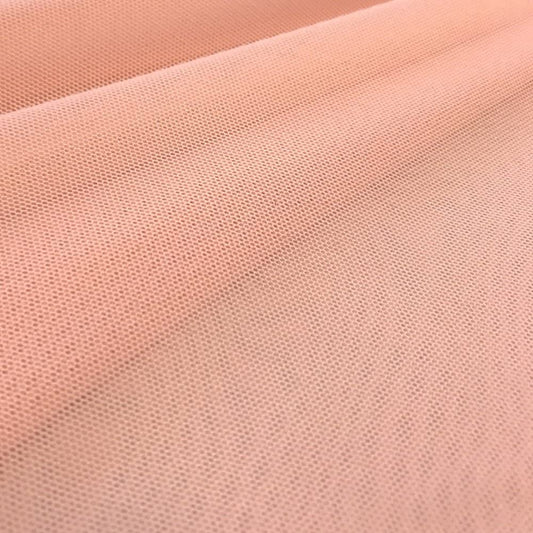 Solid Stretch Power Mesh Fabric Nylon Spandex (1 Yard, Blush)