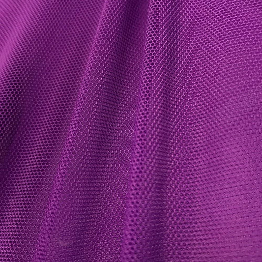 Solid Stretch Power Mesh Fabric Nylon Spandex (1 Yard, Violet)