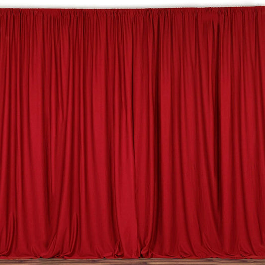 Polyester Backdrop Drape Curtain Panel - (Red,