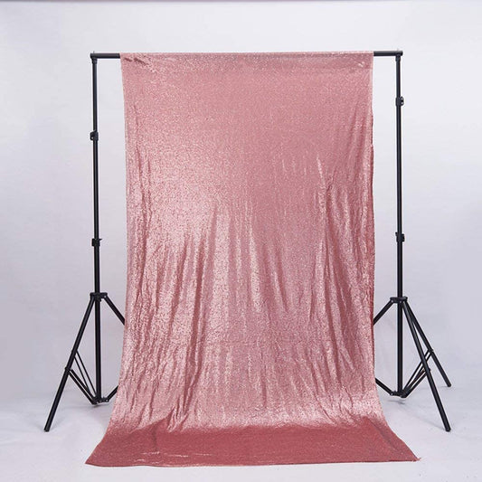 Mini Glitz Sequins Backdrop Drape Curtain for Photo Booth Background, 1 Panel (Blush, 4 Feet Wide x 9 Feet Long)