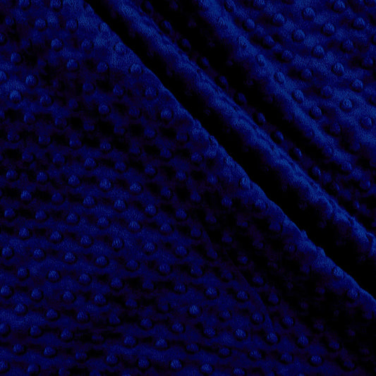 Minky Dimple Dot Soft Cuddle Fabric (Navy Blue, 1 Yard)