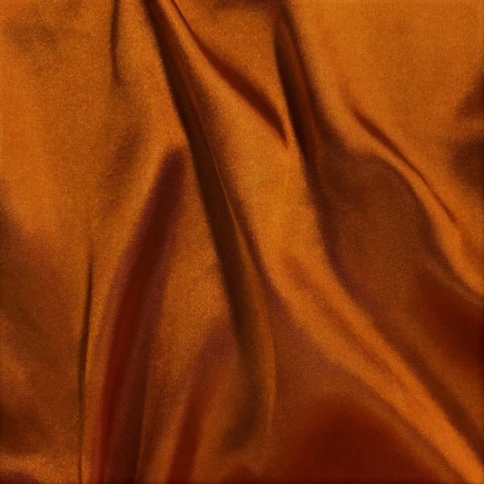 Spandex Light Weight Silky Stretch Charmeuse Satin Fabric (Rust 337,