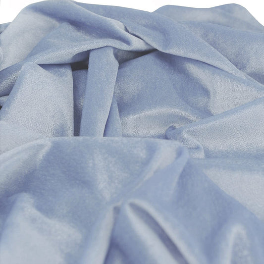 Upholstery Royal Velvet Fabric, 100% Polyester Upholstery Fabric (1 Yard, Light Blue)