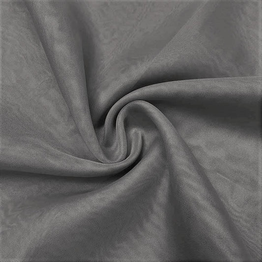 Sheer Voile Chiffon Fabric Draping Panels | Voile Fabric - 120" Wide | Use for Backdrop Curtain 10 Feet Wide. (Grey, by The Yard Folded)