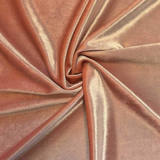 Spandex Stretch Velvet Fabric (Blush, 1 Yard)