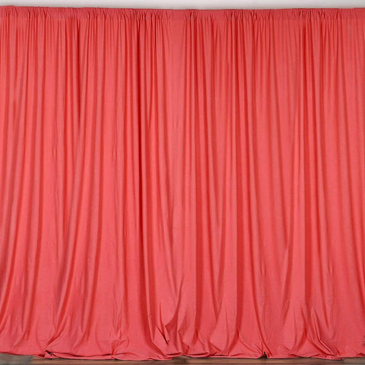 Polyester Backdrop Drape Curtain Panel - (Coral,