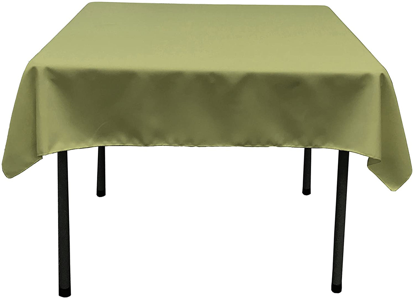 Polyester Poplin Washable Square Tablecloth, Stain and Wrinkle Resistant Table Cover Sage
