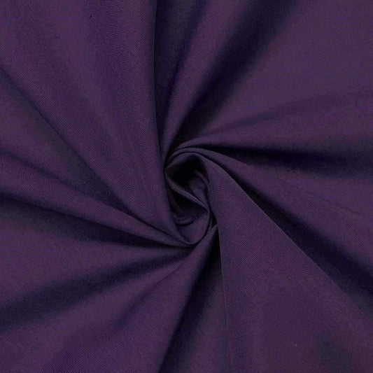 Premium Light Weight Poly Cotton Blend Broadcloth Fabric, Good to Make Face Mask Fabric (Plum, 1 Yard)