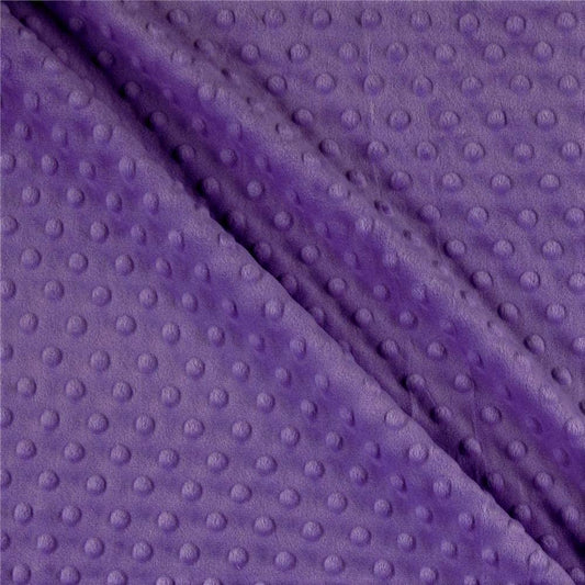 Minky Dimple Dot Soft Cuddle Fabric (Purple, 1 Yard)