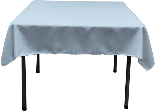 Polyester Poplin Washable Square Tablecloth, Stain and Wrinkle Resistant Table Cover
