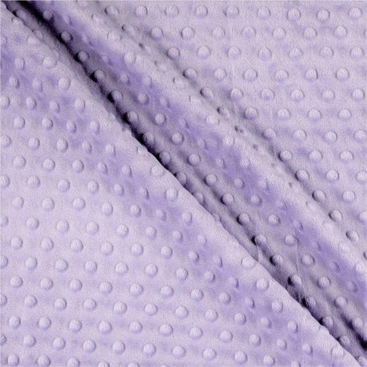 Minky Dimple Dot Soft Cuddle Fabric (Lilac, 1 Yard)