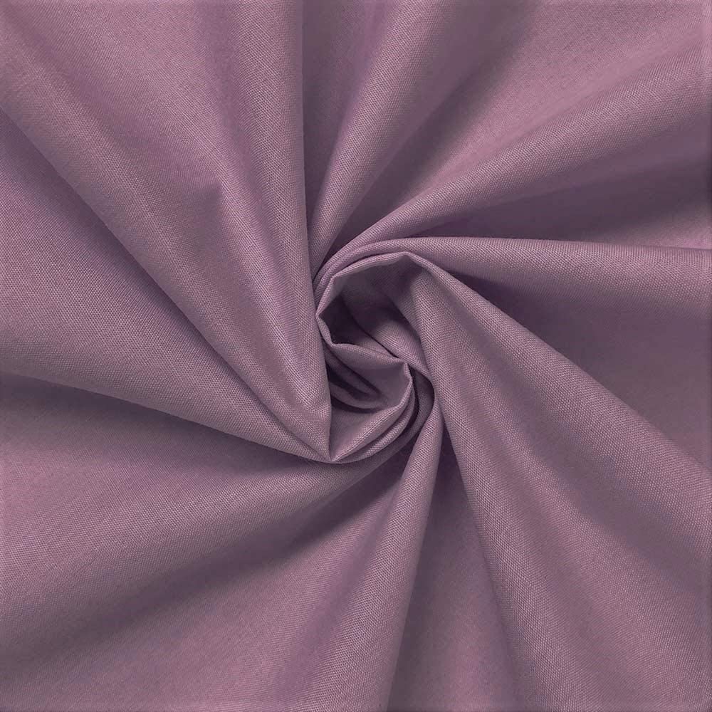 Premium Light Weight Poly Cotton Blend Broadcloth Fabric, Good to Make Face Mask Fabric (Dark Lilac, 1 Yard)