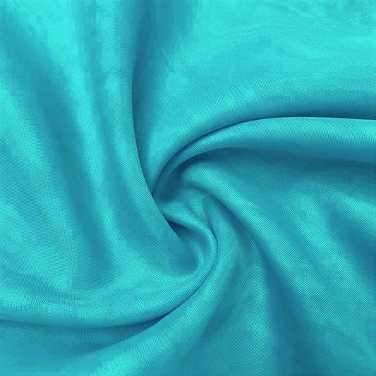 Sheer Voile Chiffon Fabric Draping Panels | Voile Fabric - 120" Wide | Use for Backdrop Curtain 10 Feet Wide. (Turquoise, By The Yard Folded)