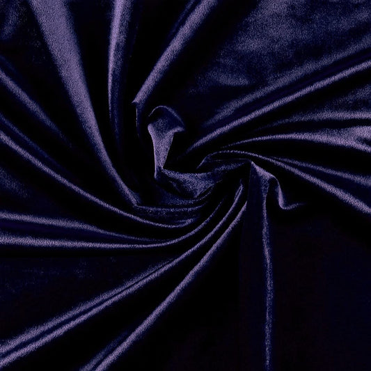 Upholstery Royal Velvet Fabric, 100% Polyester Upholstery Fabric (1 Yard, Navy Blue)
