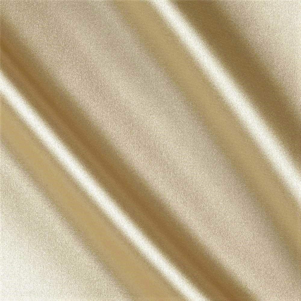 Spandex Light Weight Silky Stretch Charmeuse Satin Fabric (Champagne 130,