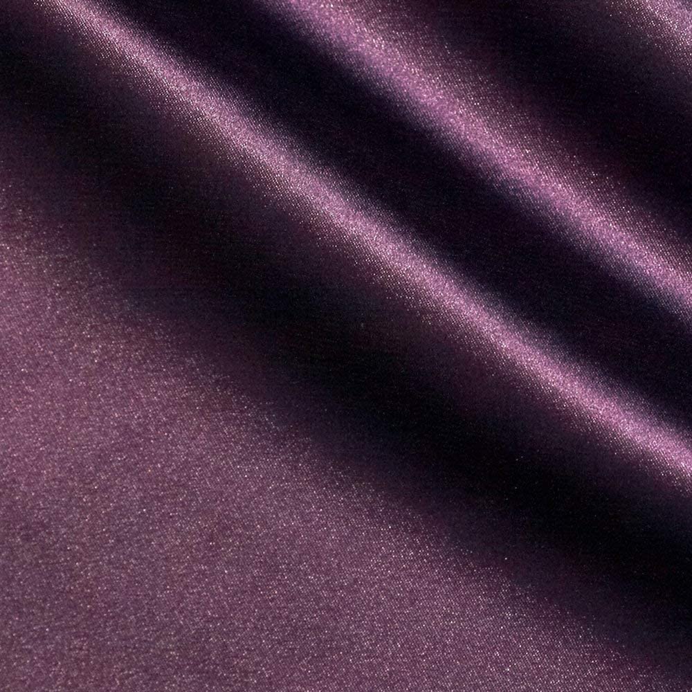 Spandex Light Weight Silky Stretch Charmeuse Satin Fabric (Plum 1034,