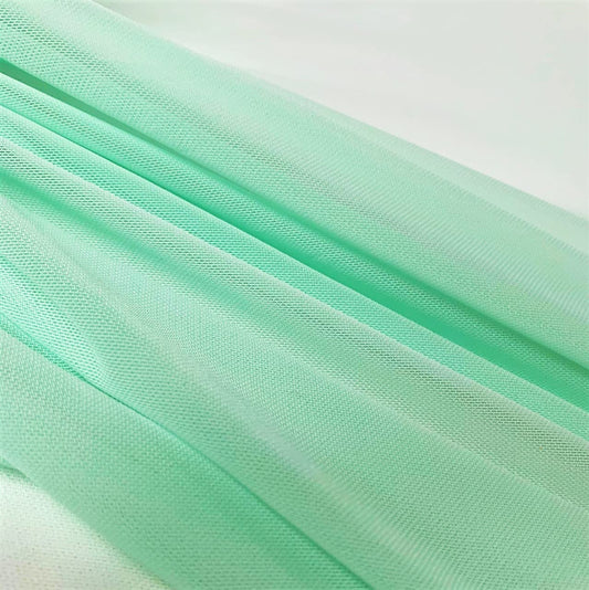 Solid Stretch Power Mesh Fabric Nylon Spandex (1 Yard, Aqua)