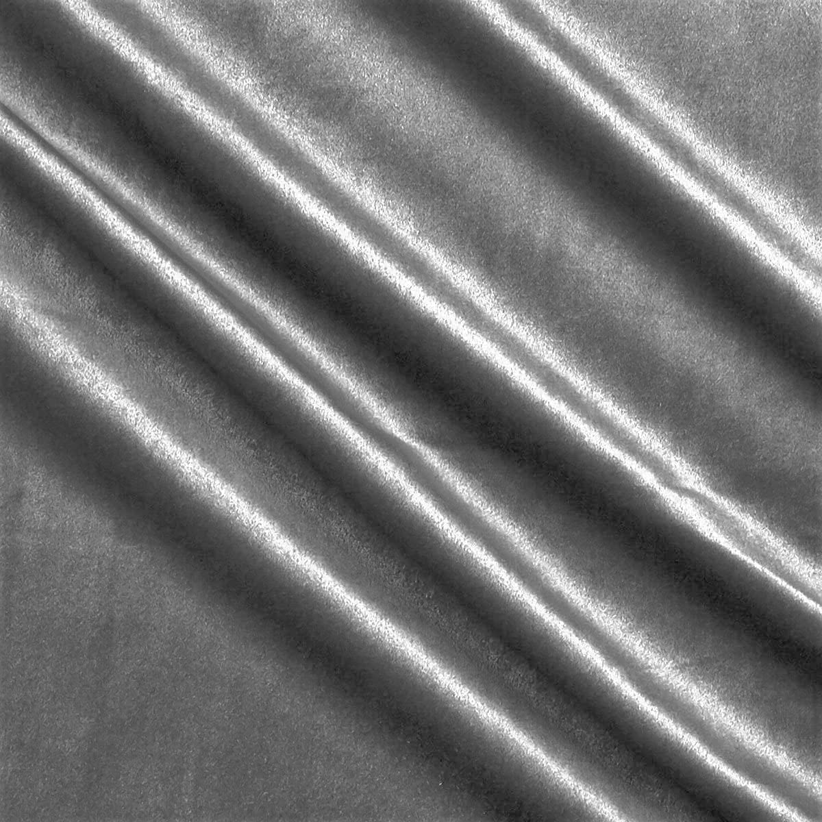 Upholstery Royal Velvet Fabric, 100% Polyester Upholstery Fabric (1 Yard, Grey)