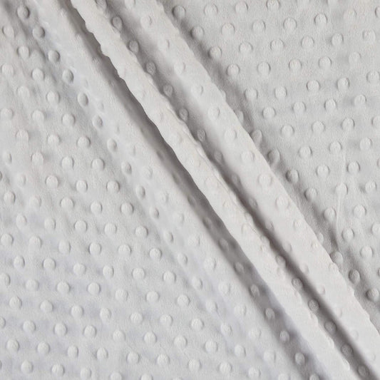 Minky Dimple Dot Soft Cuddle Fabric (White, 1 Yard)