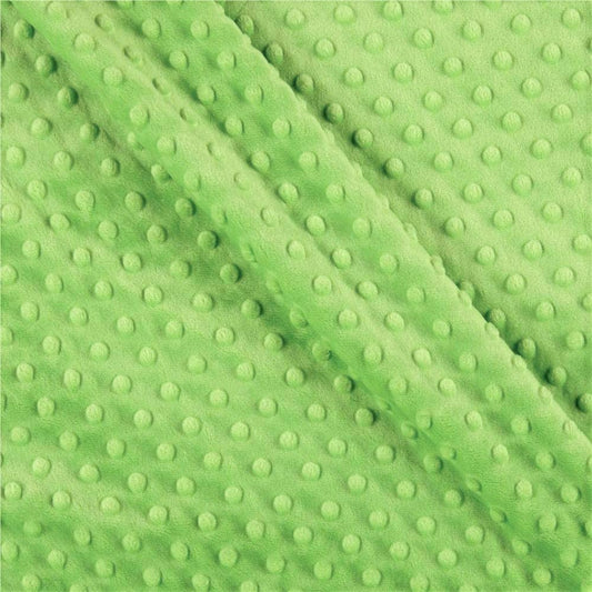 Minky Dimple Dot Soft Cuddle Fabric (Lime, 1 Yard)